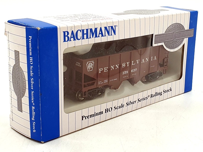 Bachmann HO (1/87) Scale 19507 '55 Ton 2-Bay USRA Braced Hopper Load PRR #158637 Bachmann HO (1/87) Scale 19507 '55 Ton 2-Bay USRA Braced Hopper Load PRR #158637