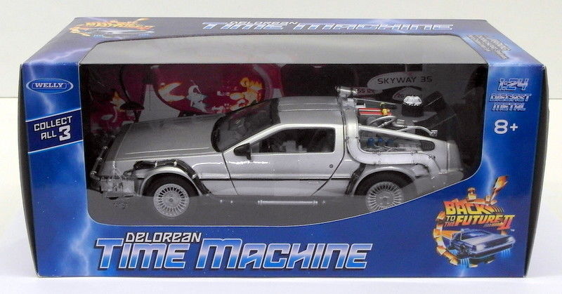 Welly DELOREAN TIME MACHINE ミニカー1/24サイズ Welly 1/24 Scale Diecast 22441W - Delorean Time Machine