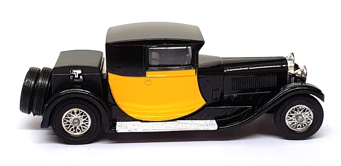 Matchbox Appx 10cm Long Diecast Y-24 - 1928 Bugatti T44 - Black/Yellow Matchbox Appx 10cm Long Diecast Y-24 - 1928 Bugatti T44 - Black/Yellow
