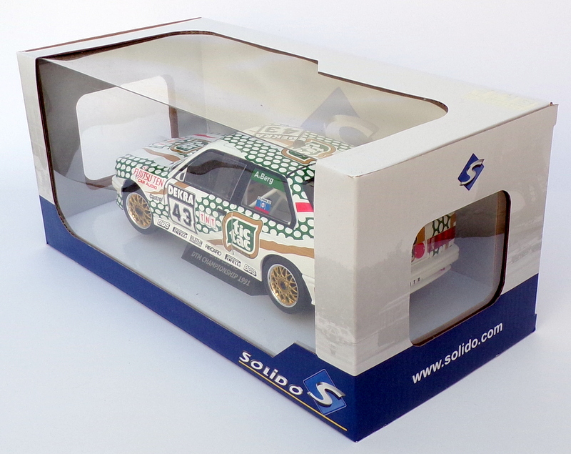 Solido 1/18 Scale S1801505 - BMW M3 (E30) DTM 1991 - #43 A