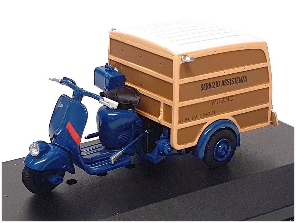 Altaya 8cm Long Diecast 17723DT - Vespa Delivery Trike - Blue