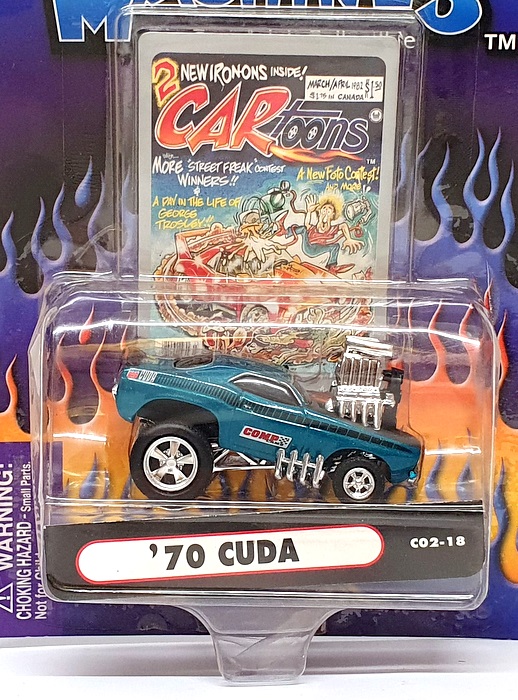 Muscle Machines 1/64 Scale 71171 C02-18 - 1970 Plymouth Cuda - Green Muscle Machines 1/64 Scale 71171 C02-18 - 1970 Plymouth Cuda - Green