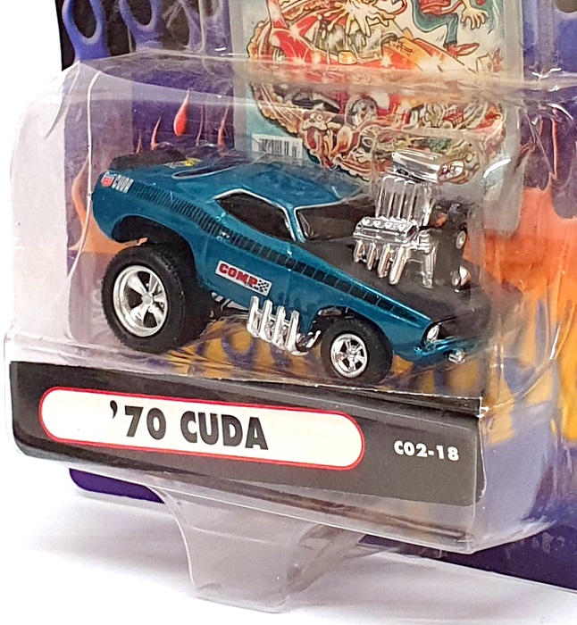 Muscle Machines 1/64 Scale 71171 C02-18 - 1970 Plymouth Cuda - Green Muscle Machines 1/64 Scale 71171 C02-18 - 1970 Plymouth Cuda - Green