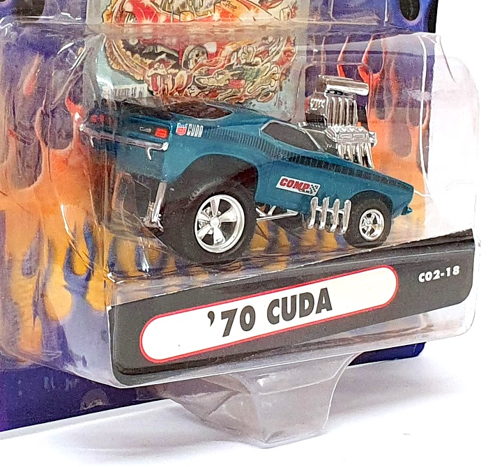 Muscle Machines 1/64 Scale 71171 C02-18 - 1970 Plymouth Cuda - Green Muscle Machines 1/64 Scale 71171 C02-18 - 1970 Plymouth Cuda - Green