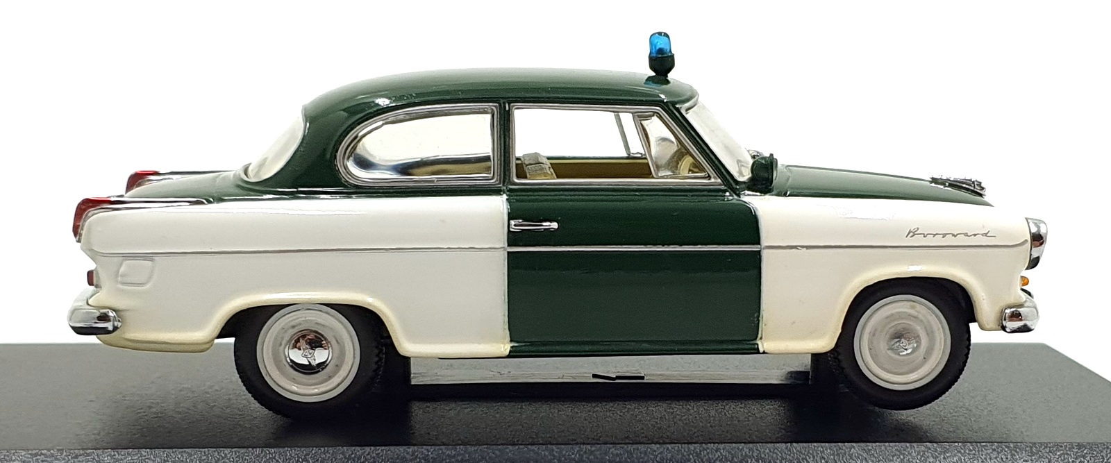 Norev 1/43 Scale 820030 - Borgward Isabella Police Car - White/Green Norev 1/43 Scale 820030 - Borgward Isabella Police Car - White/Green
