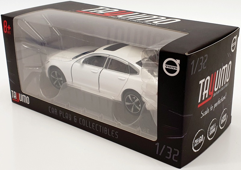 Tayumo 1/32 Scale Pull Back & Go 32100011 - Volvo S90 - White Pearl