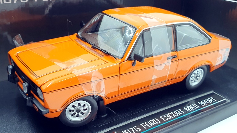 Sun Star 1/18 Scale Diecast 4630R - 1975 Ford Escort MKII Sport - Signal Orange