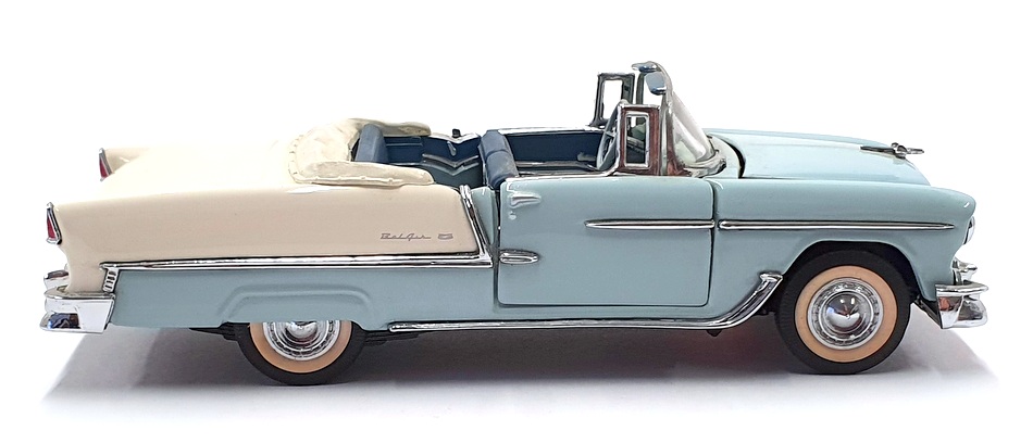Franklin Mint 1/43 Scale FM639 - 1955 Chevrolet Bel Air - Blue White