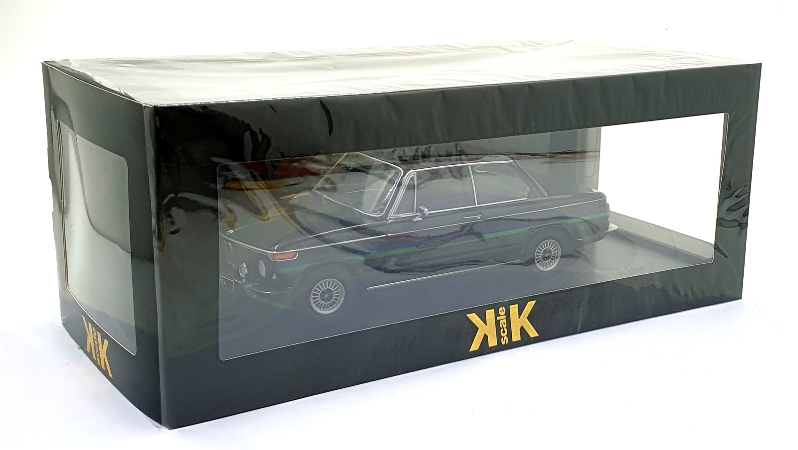 BMW 2002 Alpina 1974 – Miniature KK-Scale 1/18 Noire – Neuf Sous Boîte