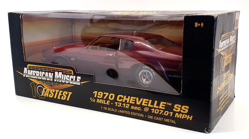Ertl 1/18 Scale Diecast 32758 - 1970 Chevrolet Chevelle SS - Burgundy
