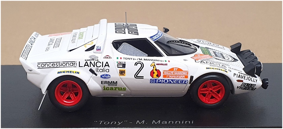 Spark 1/43 Scale S9105 - Lancia Stratos HF #2 Winner Rally Sanremo
