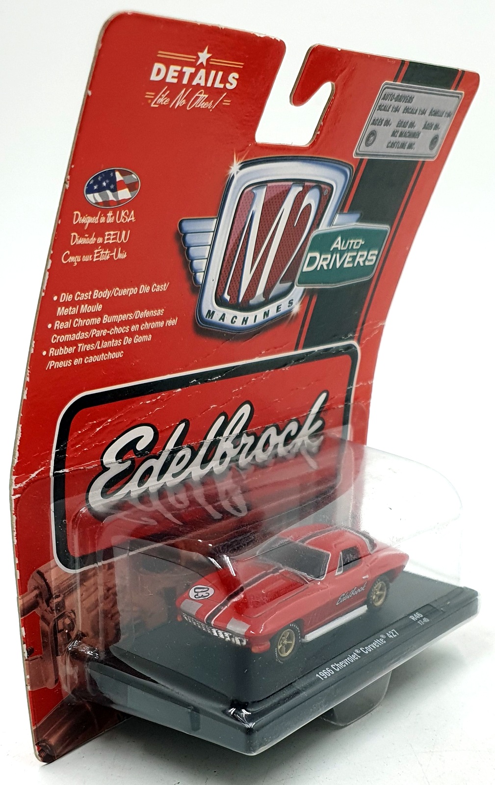 Castline M2 Machines 1/64 Scale R46 - 1966 Chevrolet Corvette 427 #3 - Red Castline M2 Machines 1/64 Scale R46 - 1966 Chevrolet Corvette 427 #3 - Red