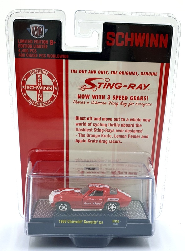 Castline M2 Machines 1/64 Scale HS36 - 1966 Chevrolet Corvette 427 - Red Castline M2 Machines 1/64 Scale HS36 - 1966 Chevrolet Corvette 427 - Red