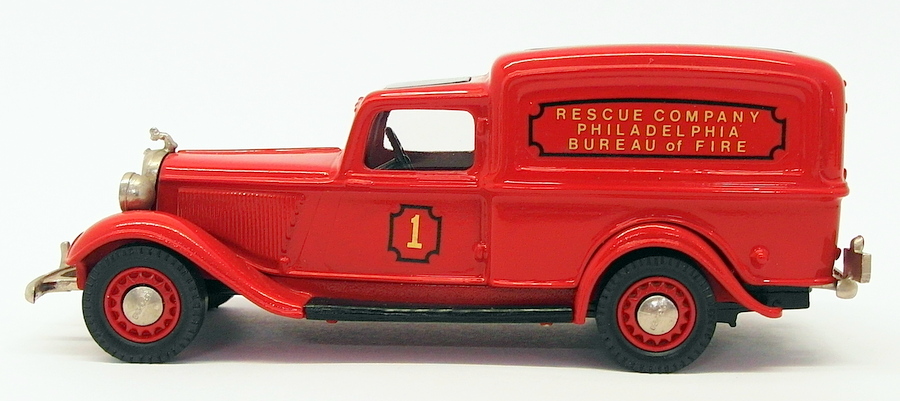 Brooklin 1/43 Scale BRK16 037 - 1936 Dodge Van Philadelphia Bureau Of Fire