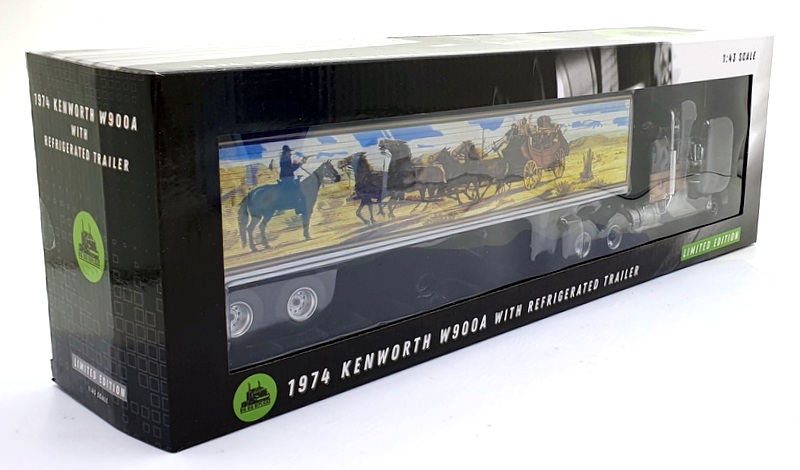 Big Rig Replicas 1/43 Scale 43-0445 1974 Kenworth W900A with trailer - Wild West