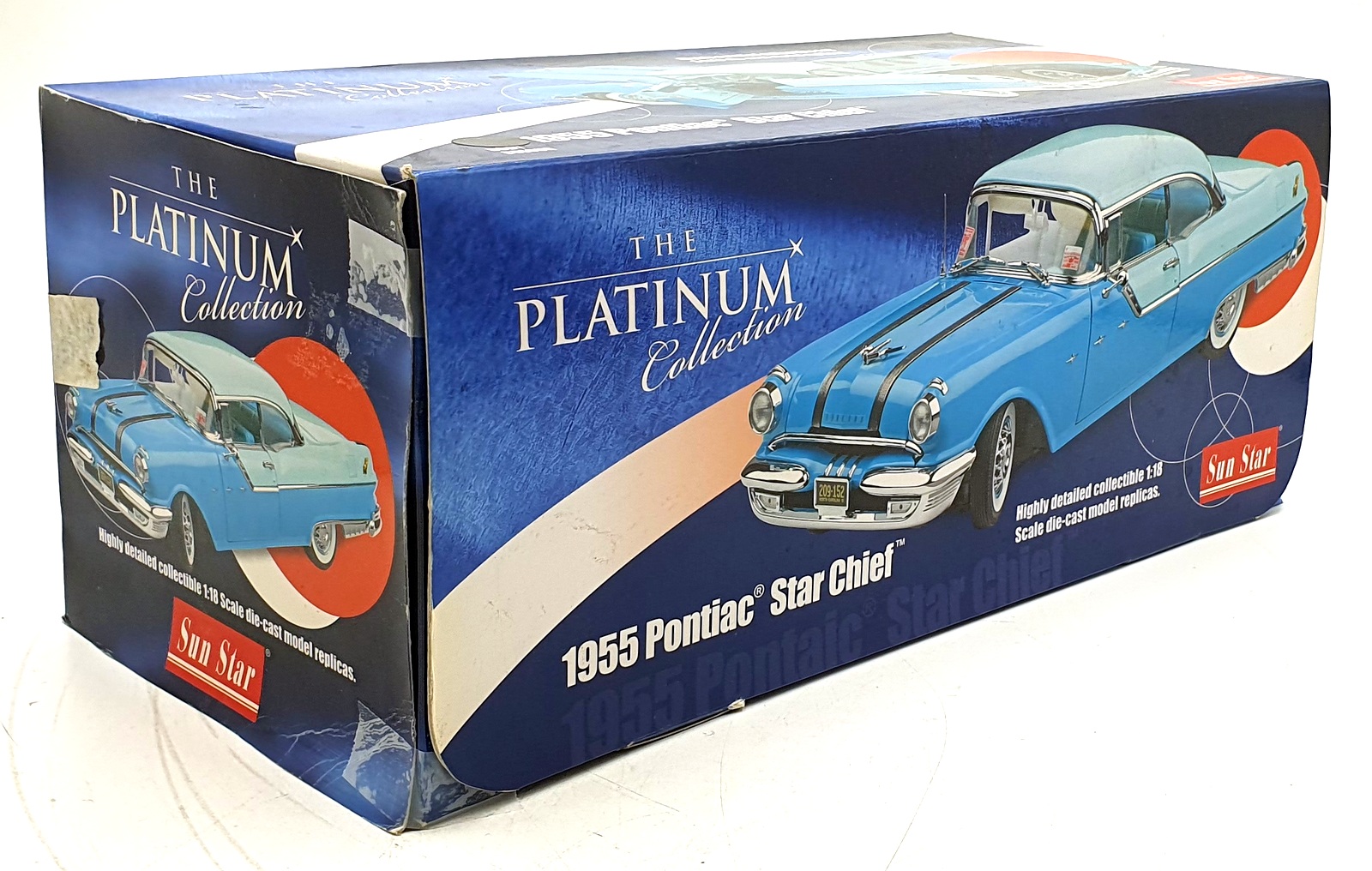 Sun Star 1/18 Scale 5042 - 1955 Pontiac Star Chief - Bolero Red