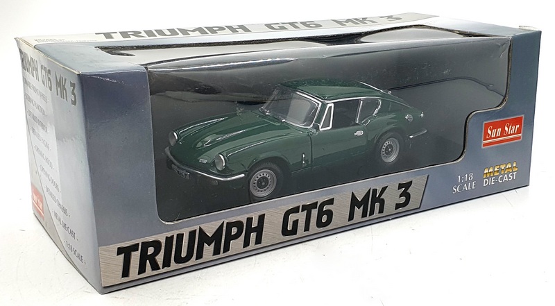 Sun Star 1/18 Scale Diecast 1055 Triumph GT6 MK3 - Dark Green | eBay