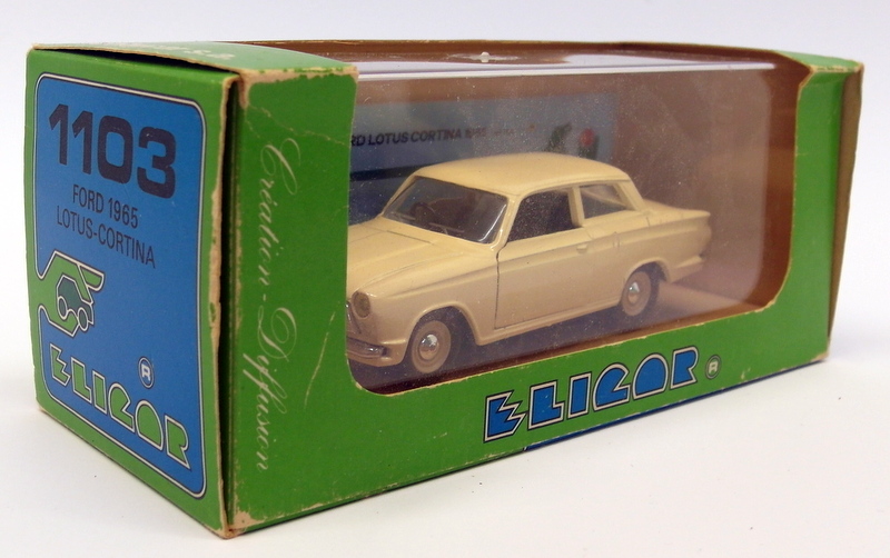 Eligor 1/43 Scale EL1 - 1103 1965 Ford Lotus Cortina Cream + Decals