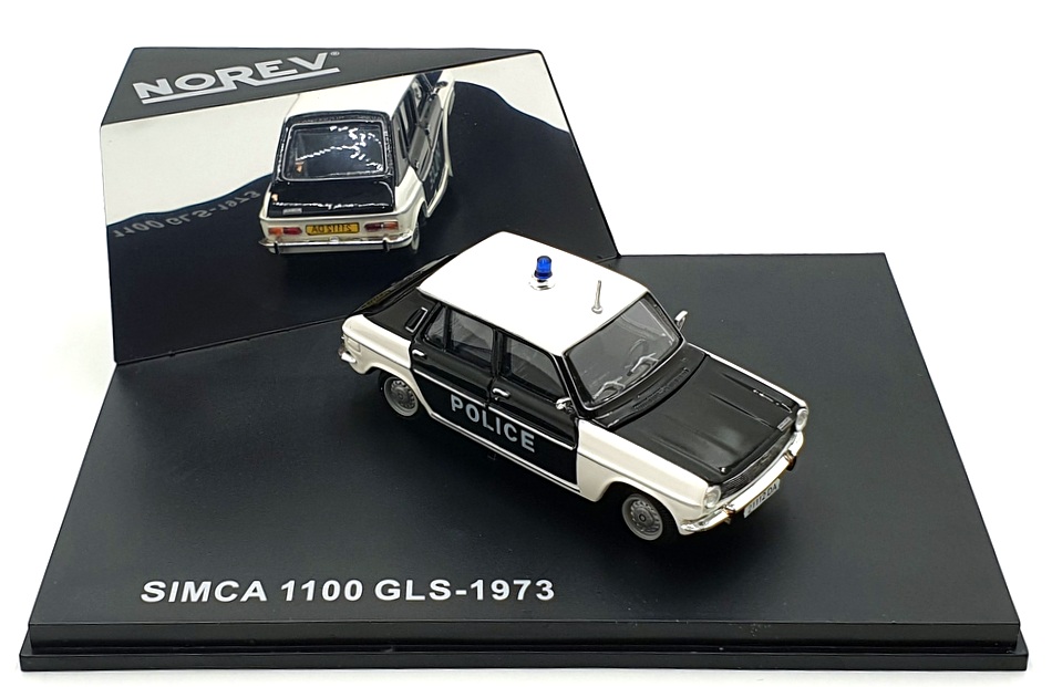 Norev 1/43 Scale 570605 - 1973 Simca 1100 GLS Police Car - Black/White Norev 1/43 Scale 570605 - 1973 Simca 1100 GLS Police Car - Black/White