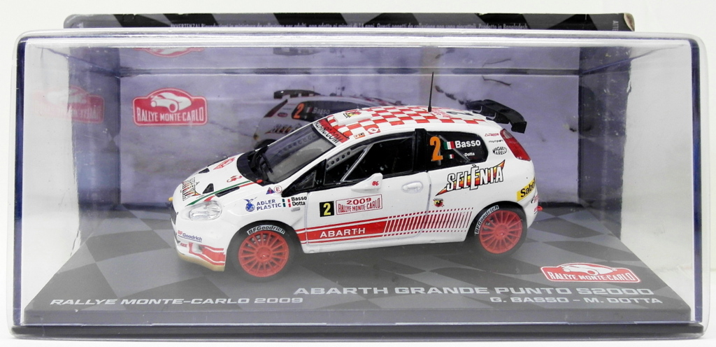 Eaglemoss 1/43 Scale EM03 - Abarth Grande Punto S2000 Monte Carlo 2009