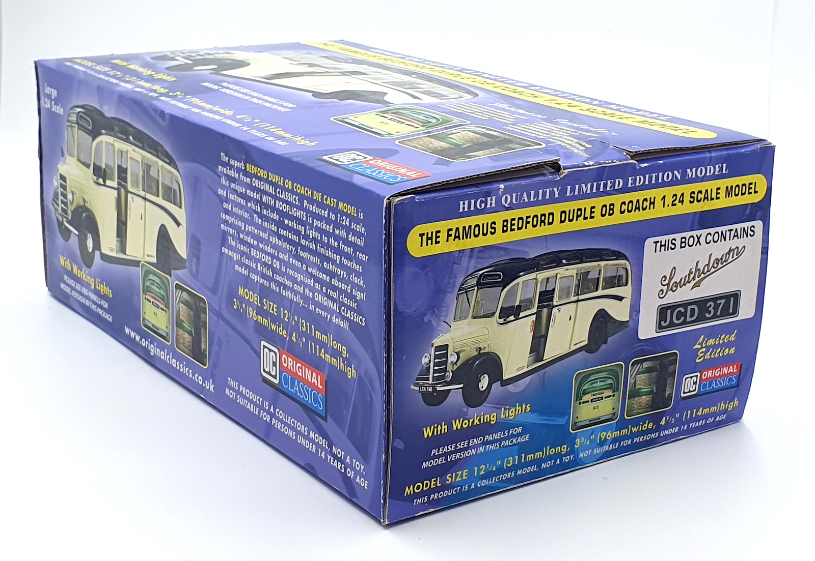 Original Classics 1/24 Scale Bus JCD371 - Bedford Duple OB Coach - Southdown