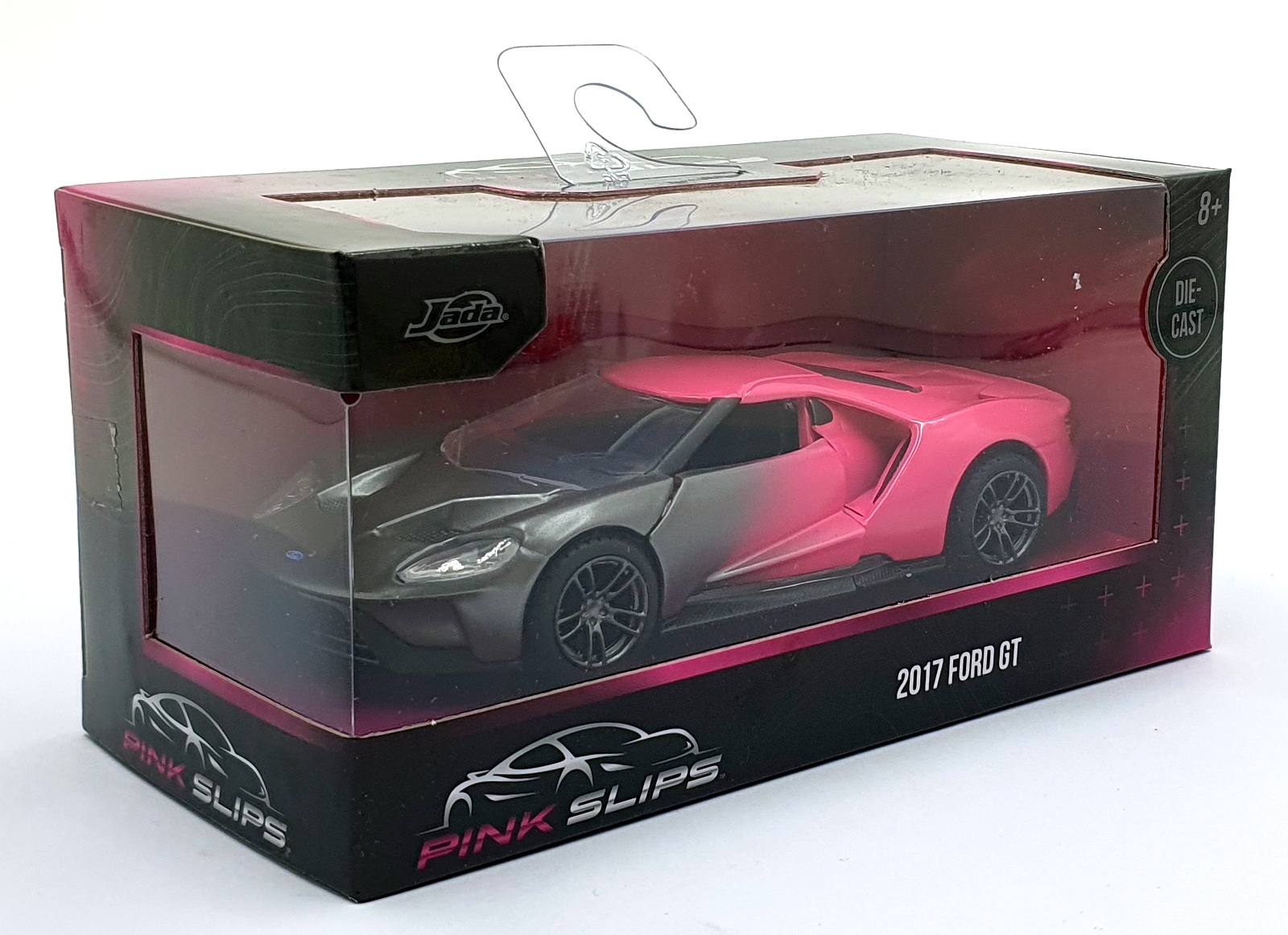 Jada Toys 1/32 Scale 34851 - 2017 Ford GT - Silver/Pink Jada Toys 1/32 Scale 34851 - 2017 Ford GT - Silver/Pink