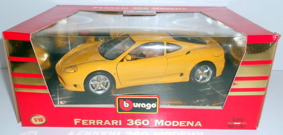 BURAGO 1/18 - COD.3368 FERRARI 360 MODENA 1999 - YELLOW