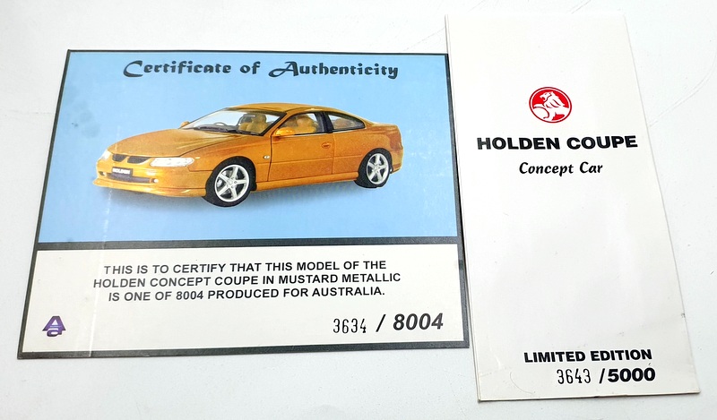 のー Autoart 1/18 Scale Diecast 73432 - Holden Coupe Concept - Metallic