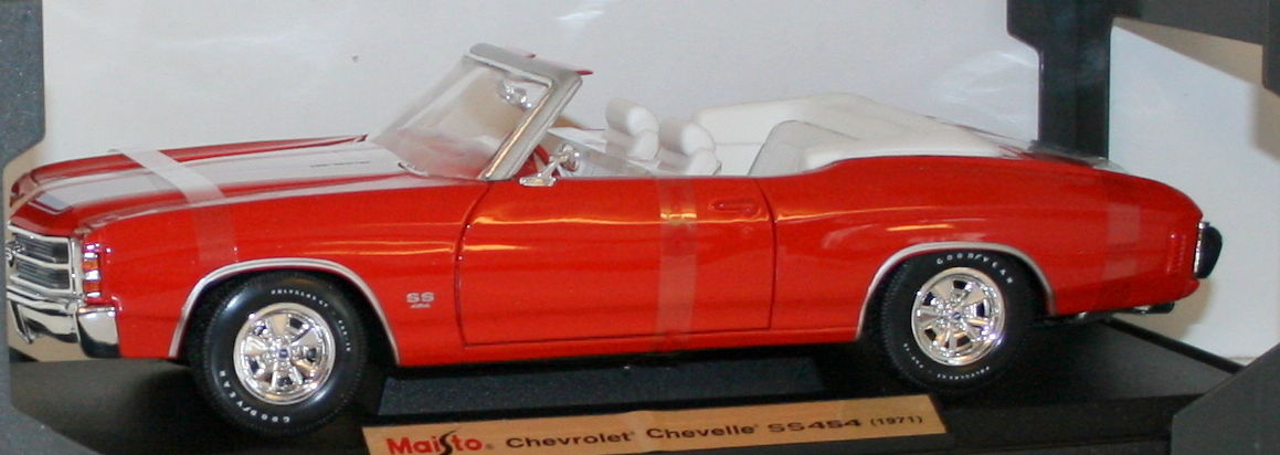 MAISTO 1/18 31883 1971 CHEVROLET CHEVELLE SS454 ORANGE