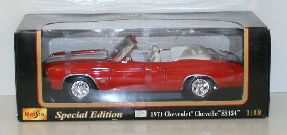 MAISTO 1/18 31883 1971 CHEVROLET CHEVELLE SS454 ORANGE