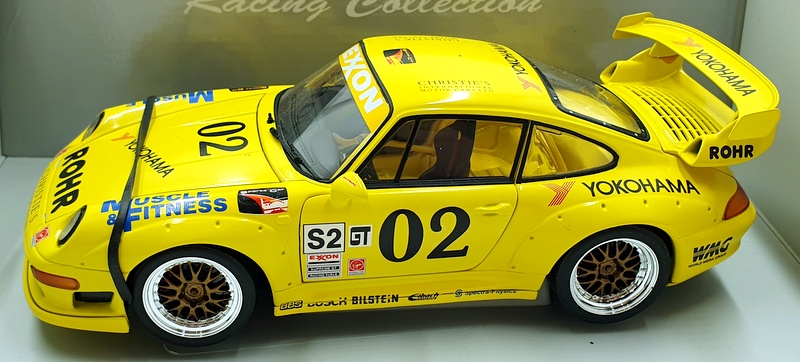 UT 1/18 Scale Diecast UTREW07 - Porsche 911 GT2 Yokohama #02 - Yellow