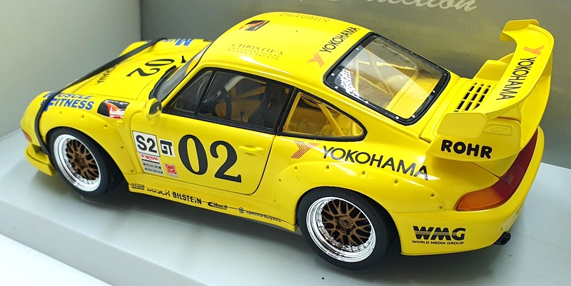 UT 1/18 Scale Diecast UTREW07 - Porsche 911 GT2 Yokohama #02 - Yellow