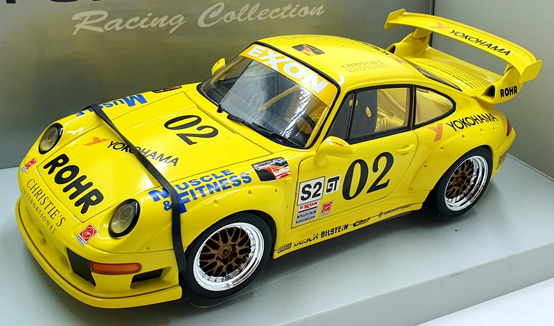 UT 1/18 Scale Diecast UTREW07 - Porsche 911 GT2 Yokohama #02 - Yellow