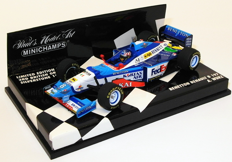 Minichamps 1/43 Scale Model Car 430 970058 - F1 Benetton Renault B 197 #8 A.Wurz