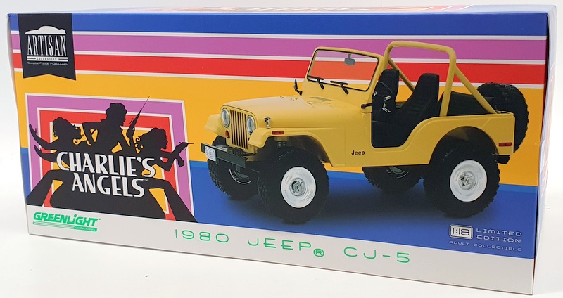 Greenlight 1/18 Scale Model Car 19078 - 1980 Jeep CJ-5 - Yellow