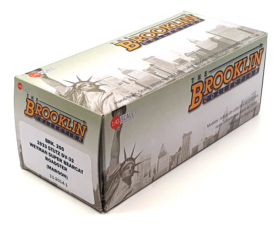 Brooklin 1/43 Scale BRK200 - 1933 Stutz DV-32 Weyman Super Bearcat - Maroon Brooklin 1/43 Scale BRK200 - 1933 Stutz DV-32 Weyman Super Bearcat - Maroon