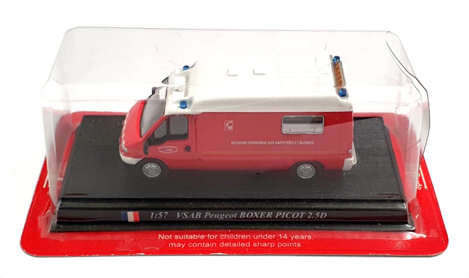 Del Prado 1/57 Scale 231222 - VSAB Peugeot Boxer Picot 2.5D Fire Vehicle