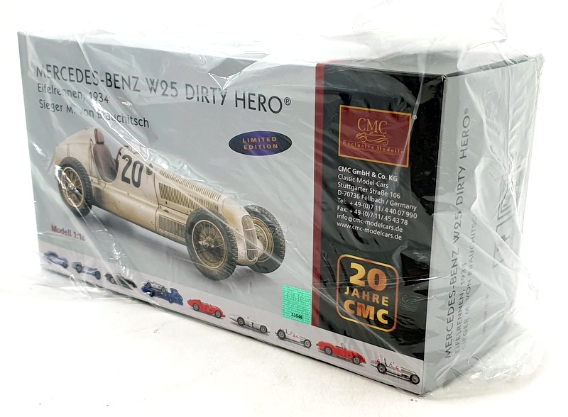 CMC 1/18 Scale M-147 Mercedes Benz W25 Dirty Hero 1934 #20