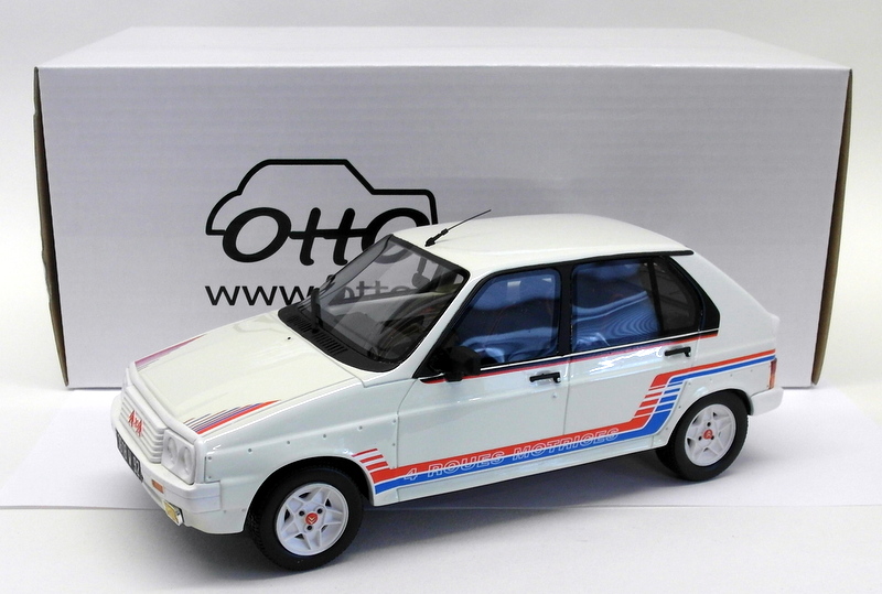 Otto 1/18 Scale Model Car - OT522 Citroen Visa M.P White
