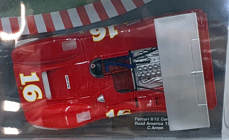 Altaya 1/43 Scale 30424N - Ferrari 612 Can-Am #16 Road America 1969 - Red