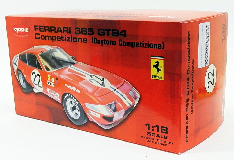Kyosho 1/18 Scale Model 08164B - Ferarri 365 GTB4 Daytona Competizione Kyosho 1/18 Scale Model 08164B - Ferarri 365 GTB4 Daytona Competizione
