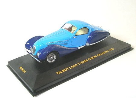 Ixo 1/43 Scale - MUS007 - Talbot Lago T150SS Figoni Falaschi 1938 - 2 Tone Blue