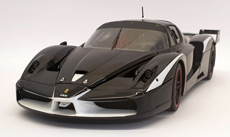 Hot Wheels 1/18 Scale - N2056 Ferrari FXX Evoluzione Black White Stripes Elite | eBay