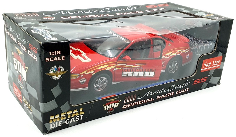 Sun Star 1/18 Scale Diecast 1970 - Indy 500 Chevrolet Monte Carlo Pace Car Red