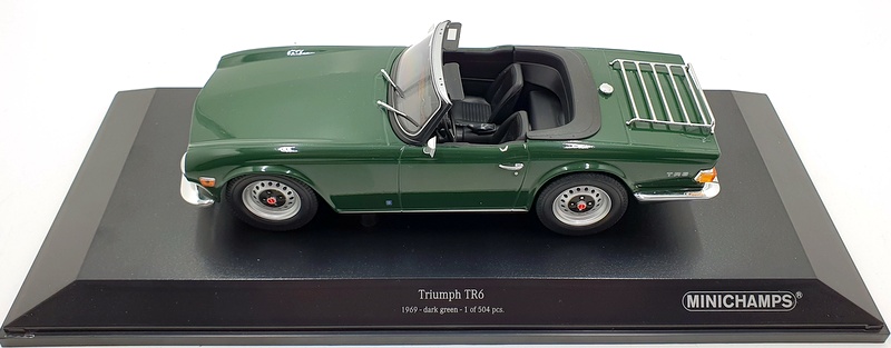 Minichamps 1/18 Scale 155 132036 - Triumph TR6 1969 LHD - Dark Green Minichamps 1/18 Scale 155 132036 - Triumph TR6 1969 LHD - Dark Green