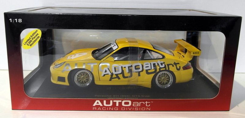 Autoart 1/18 Scale Diecast - 80675 Porsche 911 996 GT3 Cup Autoart Livery