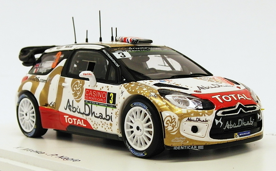 Spark 1/43 Scale S4503 - Citroen DS3 WRC #3 - 10th Abu Dhabi 2015
