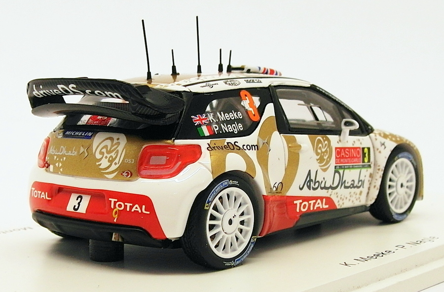 Spark 1/43 Scale S4503 - Citroen DS3 WRC #3 - 10th Abu Dhabi 2015