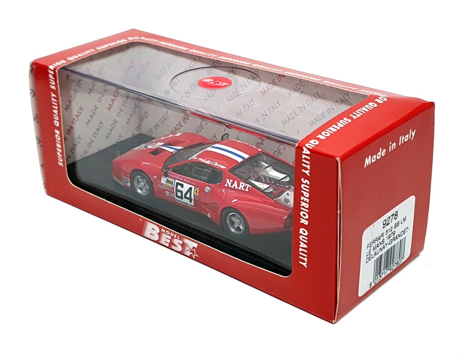 Best 1/43 Scale 9278 - Ferrari 512BB LM Le Mans 1979 - #64 Delaunay/Grandet