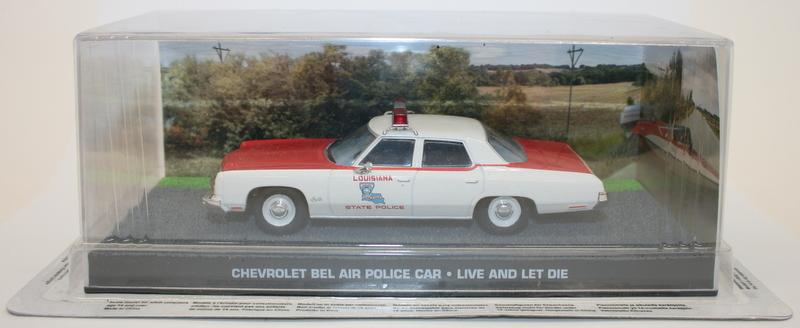 007 Fabbri 1/43 Scale 007 Bond Model Chevrolet Bel Air Police Car Live & Let Die